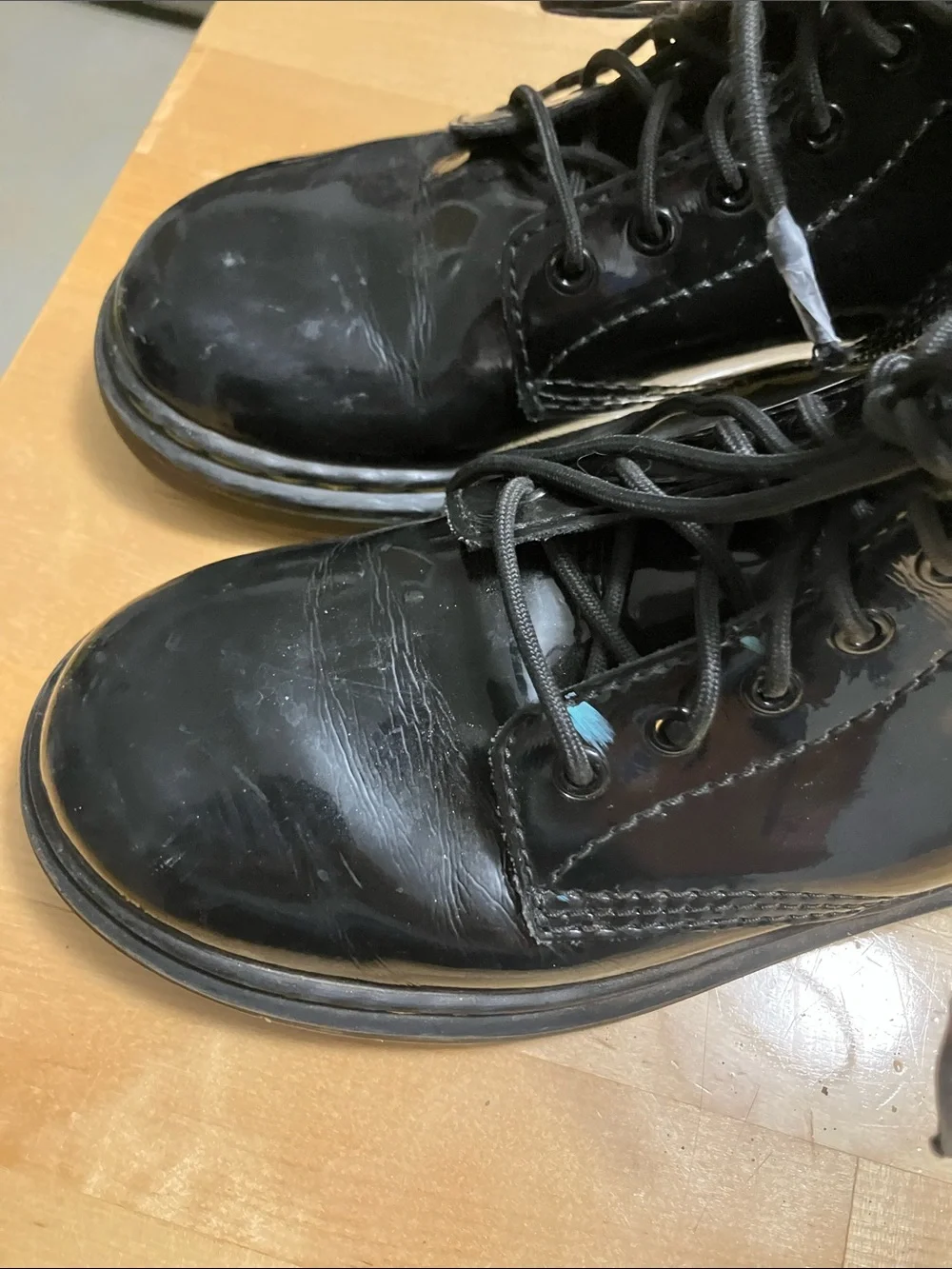 Dr. Martens Black High-Top Lace-Up Kids Boots